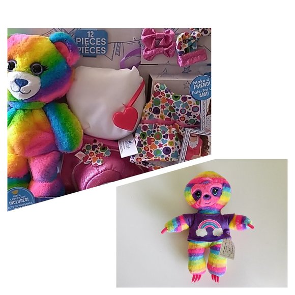 BuildABear Toys New Rare Build A Bear Rainbow Tie Dye Bear